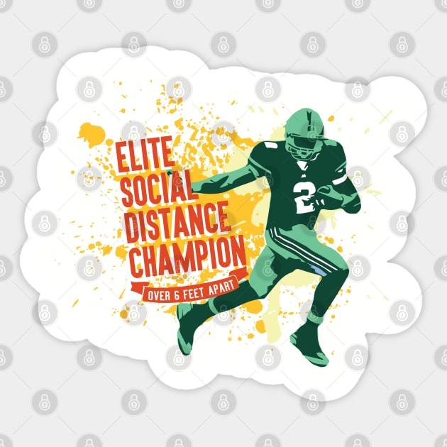 Elite Social Distancing Champion Sticker by Teeman